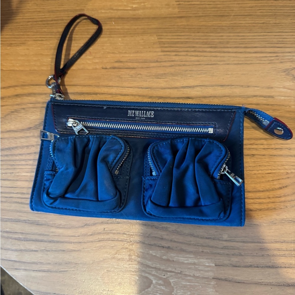MZ Wallace Abbey Blue Wristlet Wallet